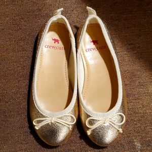 Jcrew gold ballet flats